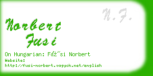 norbert fusi business card